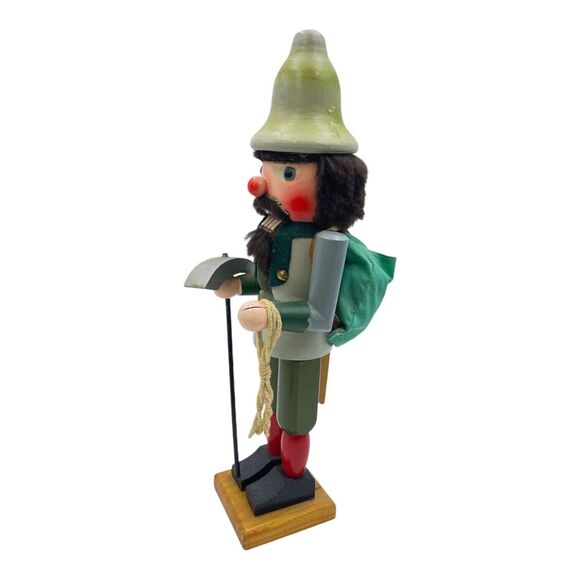 Vintage Nutcracker Mountain Man Climber W Rope Acts Backpack 15” - Picture 3 of 5